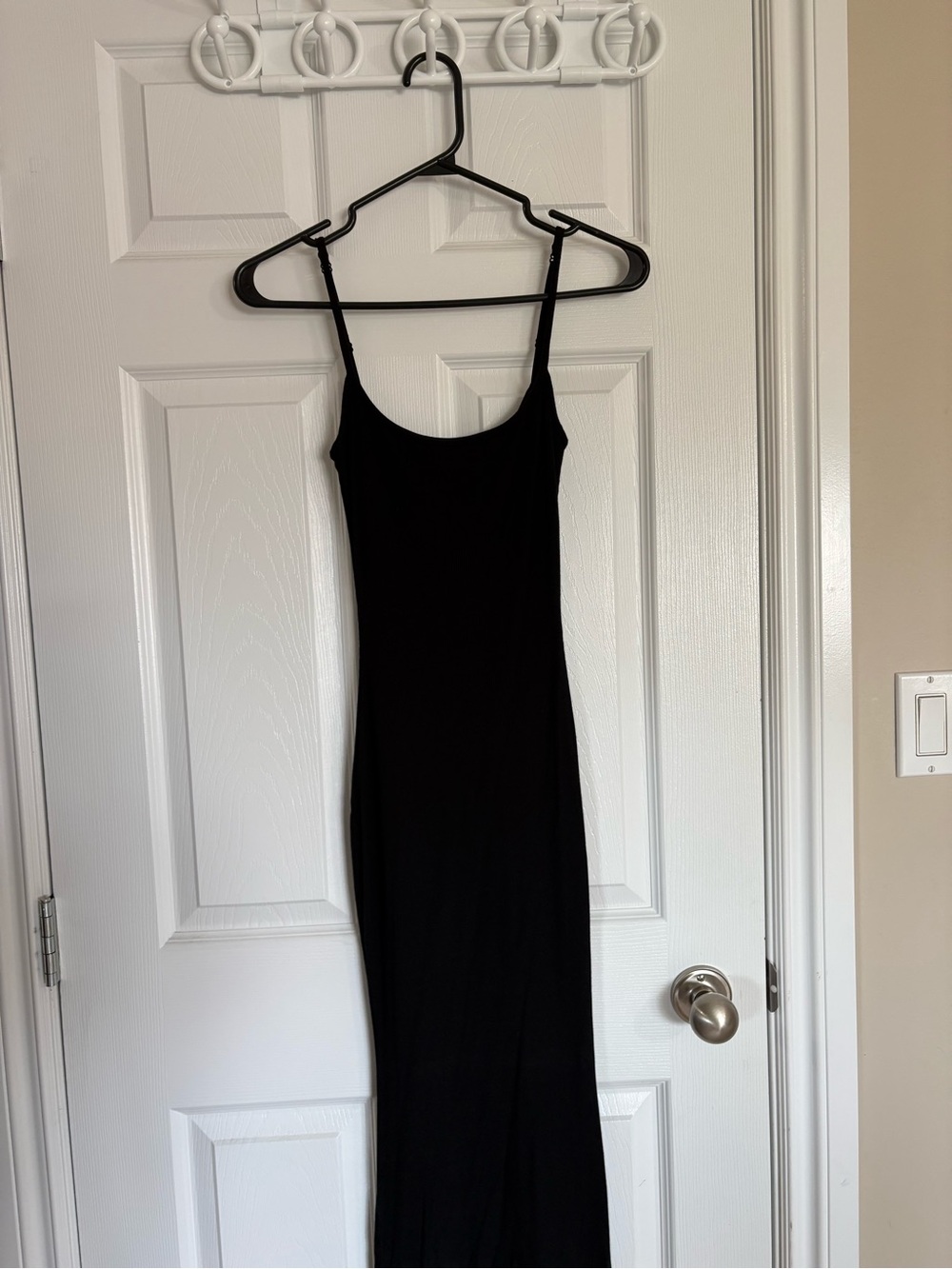 Skims Black Spaghetti-Strap Maxi Dress